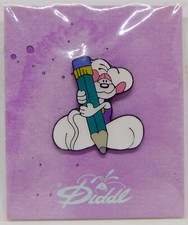 Diddl mit Bleistift / Schule - Diddl Pin Anstecker - 26x25mm - unbespielt