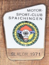 Spaichingen MOTOR-SPORT-CLUB Slalom 1971 Auto-Plakette emailliert 