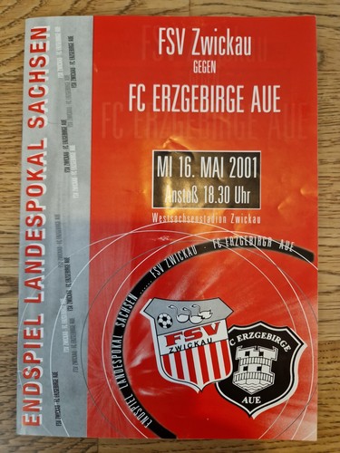 Programmheft 2001 fsv zwickau - programmheft,