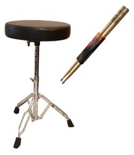 SCHLAGZEUGHOCKER, Drumhocker, Schlagzeug Sitz verstellbar+1xDrumsticks 5B GRATIS