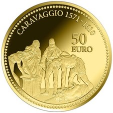 Goldmünze Caravaggio