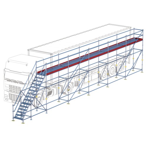 Eisfrei gerüst mit treppe - mit, treppe,