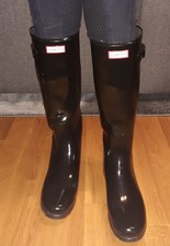 Hunter Gummistiefel schwarz 40/41 Gebraucht