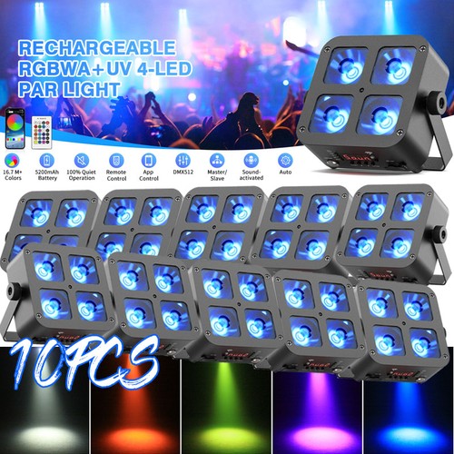 10stk rgbwa akku - rgbwa, led