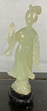 Statuette Asiatisch Jade Oder Jadeit Xx Darstellend Einer Frau Guan Yin ?