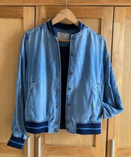 Wunderschöne weiche Jeans Jacke Blouson Bomber Denim Optik mit Tencel Diesel S