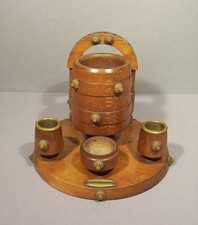 Pfeifenhalter, Pfeifenständer Holz u Messing für Bruyere, Falcon, Brebbia Pfeife