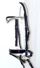 FSS FREEFORM SCHIMMER V VEE Kristall BLING Komfort WEISS anatomisch abgeschnitten Trense