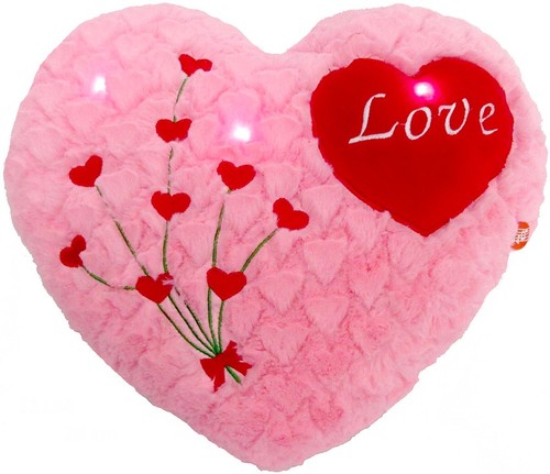Herz kissen love mit leds - love,