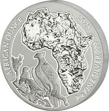 RUANDA: 50 Francs 2025, African Ounce - Kampfadler, BU, original eingeschweißt.