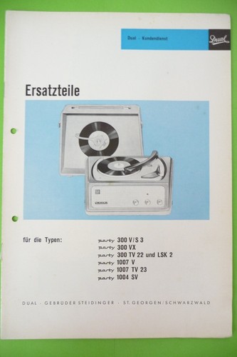 Ersatzteilliste dual party 300 - party,