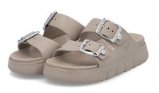 Rieker Pantolette Beige EVA Slipper Schlappen Sandale Hausschuh Schnalle