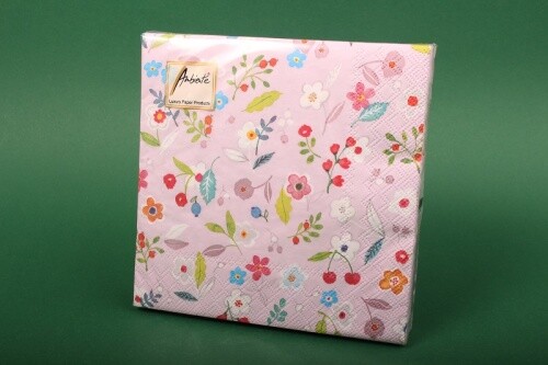 Servietten tilly lila 33x33 - servietten, lila"