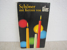 Gies Kerzen Aufsteller Werbung Werbeschilder Pappe 50er / 60er Jahre (II)
