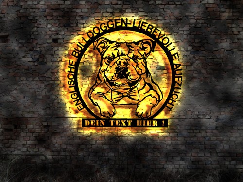 Englische bulldogge schild - bulldogge,