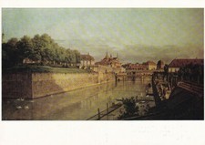 Alte Kunstpostkarte - Canaletto - Der ehemalige Zwingergraben in Dresden