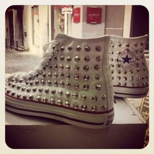 Converse Schuhe Weiß Nieten
