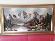 Grosses Ölgemälde Bergsee
