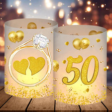 12 Windlicht Tischdeko Goldene