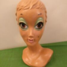 Twiggy Perückenkopf 70 er Vintage Deko 70s Kopf Retro Space Age 