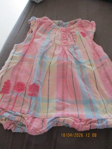 Babykleid rosa kariert 80 - babykleid,