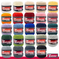 Twister 100 g Häkelgarn 100 Baumwolle mercerisiert gekämmt gasiert 24 Farben