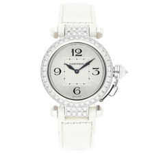 CARTIER PASHA 18K WHITE GOLD