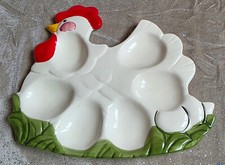 Eierteller 6 Eier Ei Huhn Henne Eierplatte Porzellan