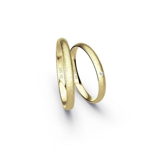 Paar trauringe 585 - 1, gold