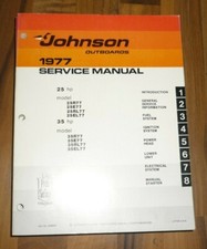 Johnson 1977! Outboard Motor Werkstatthandbuch Service Manual  25hp 35hp  