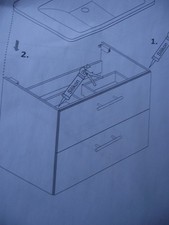 Weißer Waschbeckenunterbauschrank Neu 60x50x44 cm Waschtischunterschrank NEU