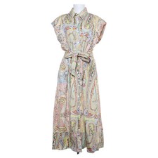 Zara, Blusenkleid, Größe: XL, Mehrfarbig, Baumwolle, Paisley, Damen #opz