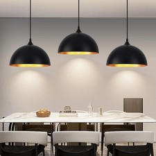 3er Set Pendelleuchten Schwarz