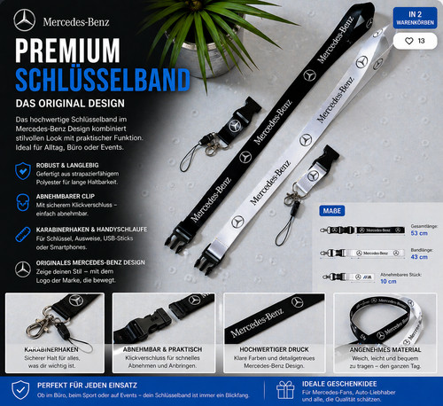 Mercedes benz schlüsselband - mercedes-benz, /