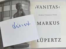 Markus Lüpertz signiert Karte autograph Signatur Autogramm Unterschrift signed