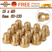15Stk Hauptdüse M6 Vergaser 6mm für Dellorto & Mikuni Hauptdüsen Düsenset 60-130