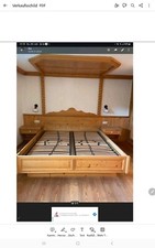 Himmelbett Bett Doppelbett mit Umbau und Nachttischen