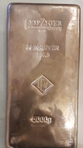 Kupferbarren unfoliert - 5,