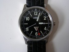 Junkers GMT Herrenuhr Armbanduhr Fliegeruhr Motor,Glas neu mit Garantie