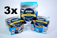 3x ! Original Areon KEN Duftdose Duftbaum Lufterfrischer DECKEL New Car Neuwagen