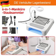 6in1 Elektrische Nagelfräser mit Absaugung Professionell Manikure Pedikure Set