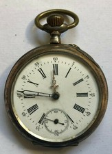 Taschenuhr Herren - Gepunzt - Remontoir 6 Rubis  - Avance Retard - Läuft nicht