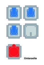 ABL Sursum CEE-Kombi Kunststoff grau IP44 1x16A5p400V 3 Steckdosen ohne...