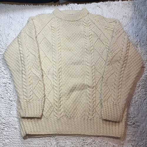 Vintage irish aran sweater - vintage,