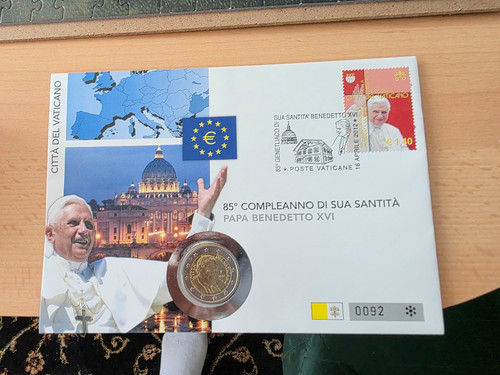 Numisbrief euro papst - 2,