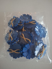 10 Paar alte Zopfhalter Zopfgummi Haarspangen Haar Spangen 70 ziger Vintage Blau