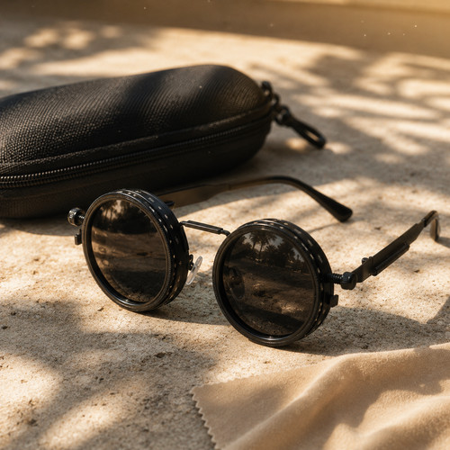 Steampunk sonnenbrille rund - sonnenbrille,