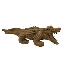 Krokodil Aus Teakholz Crocodile Figur 42 Cm Handgefertigt Wunderschön 