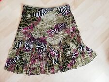 Rock Gr. 38 Blind Date grün Zebra pink schwingend Damenrock 