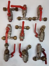 9 Stück Kugelhahn Messing Vernickelt 1/2" IGxIG DN15 Wasser Druckluft